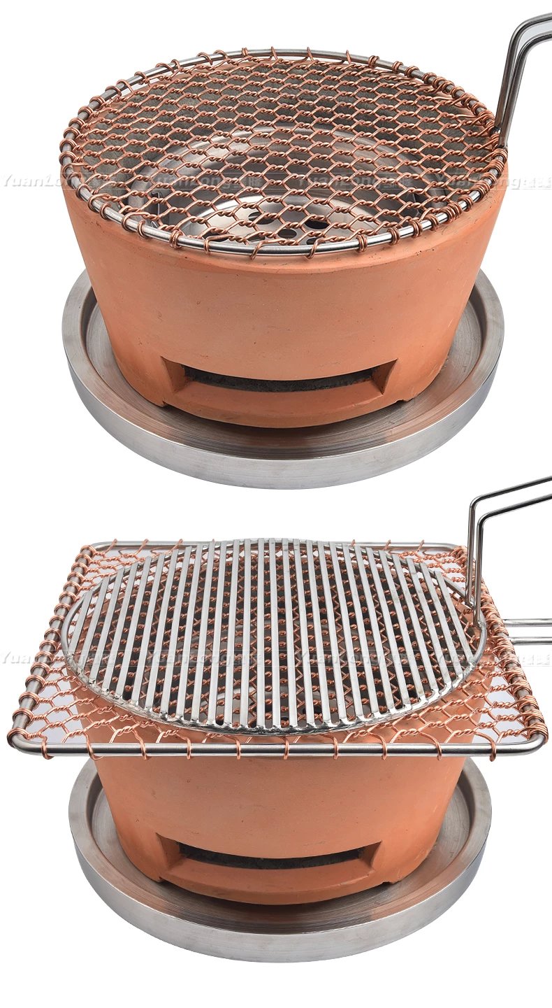 烤鸭炉灯管北京原始泥炉商用炭火烧烤炉老式泥炉烤肉炉餐厅圆形自助碳