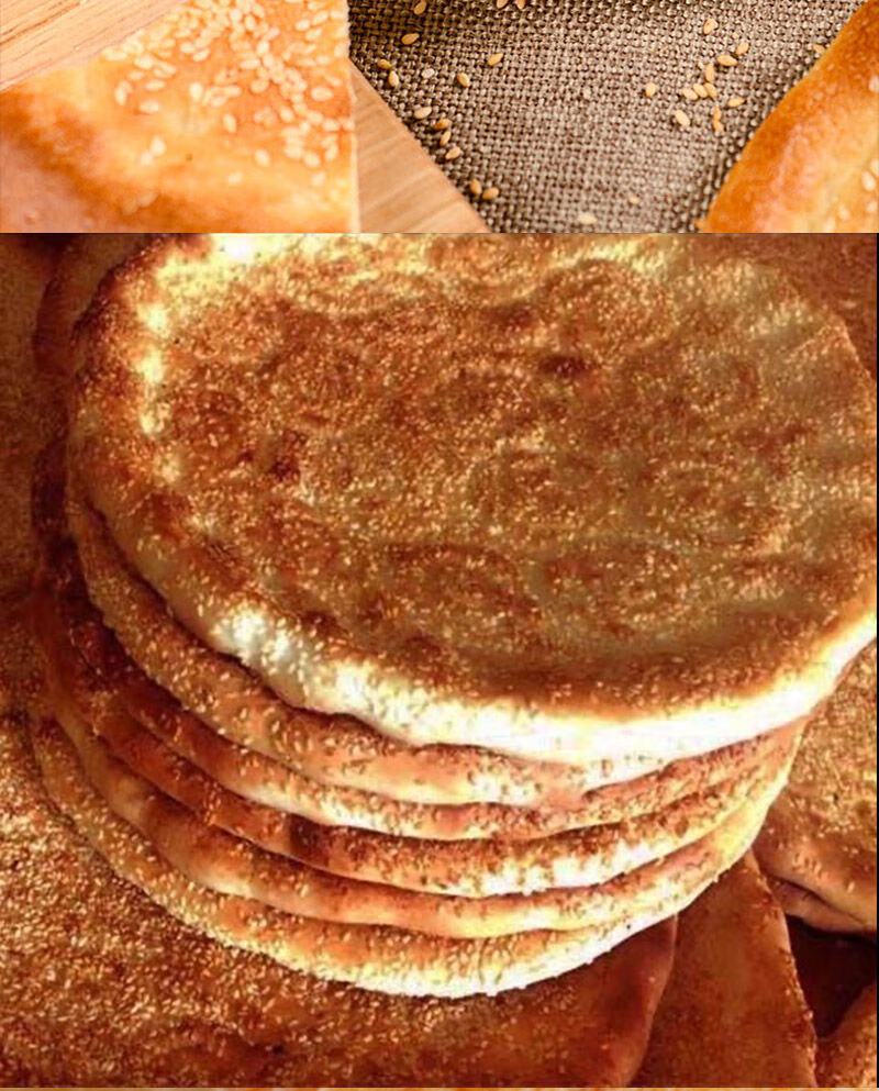 新疆芝麻小油馕特产正宗馕坑烤镶饼咸味烧饼面食早餐速食小吃芝麻大油