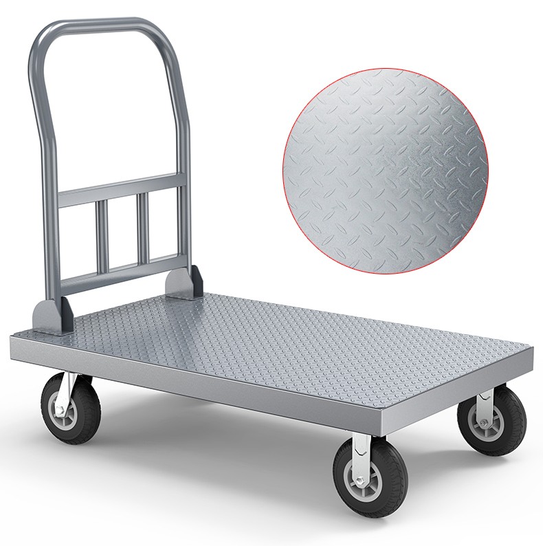 小板车平板拖车拉货小推车推拉车平板车手推车货搬运车载重王四拖车