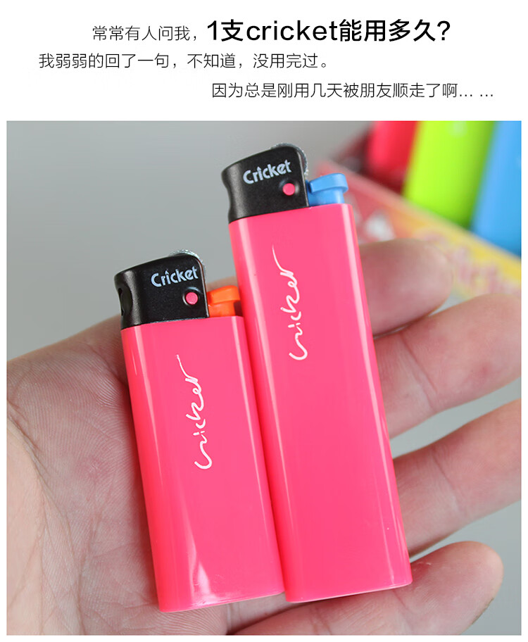 整盒25支cricket草蜢进口一次尼龙家用防爆砂轮火石打火机 仙人掌 25