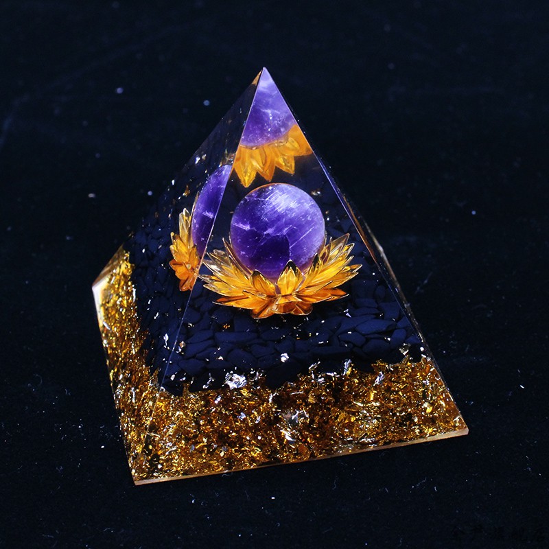 风水球易晶缘水晶金字塔摆件球碎石车内装饰家居客厅桌面工艺品礼品