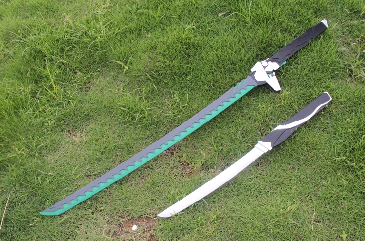 源氏刀 金属刀守望先锋周边屁股岛田邪鬼源氏长短刀金属配件送飞镖未