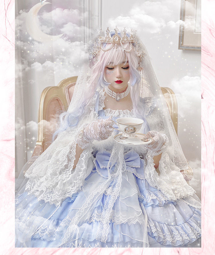 京享好物花嫁lolita天使祈祷洛丽塔洋装茶会lolita吊带裙jsk裙子白色