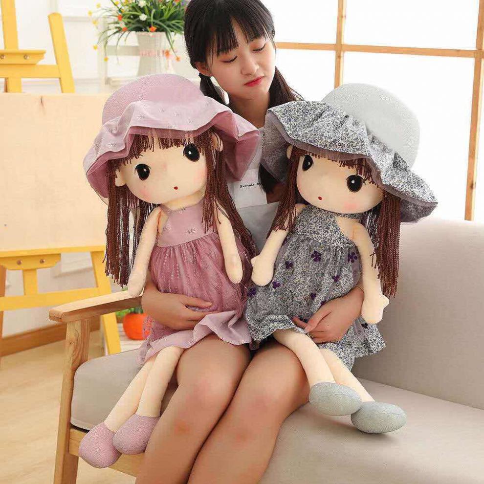 草帽女孩布偶玩偶可爱菲儿布娃娃花仙子毛绒玩具小女孩陪睡洋娃娃公仔