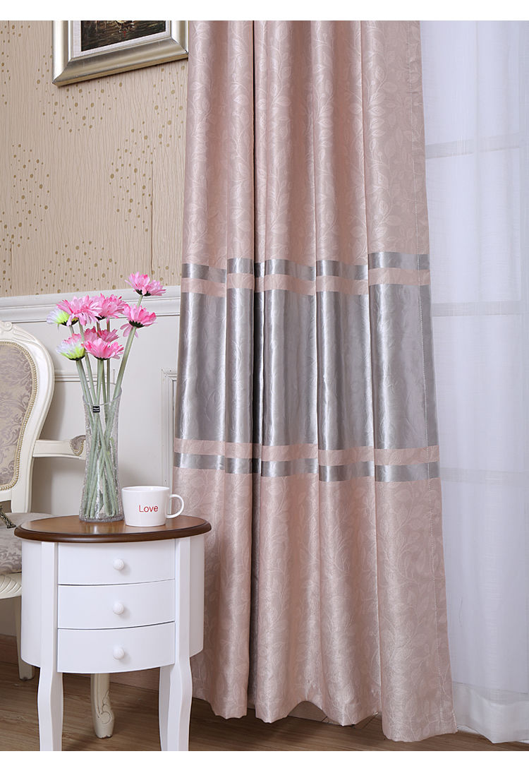 60浅槿定制成品窗帘全遮光布防晒隔热简约客厅短帘卧室加厚毛条灰3