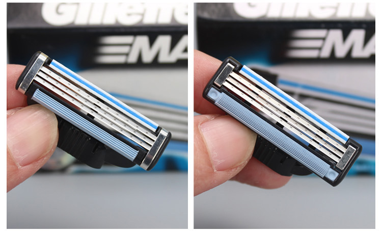 进口吉列(gillette)锋速3刀片剃须刀头手动三层刮胡刀头替换装 不含