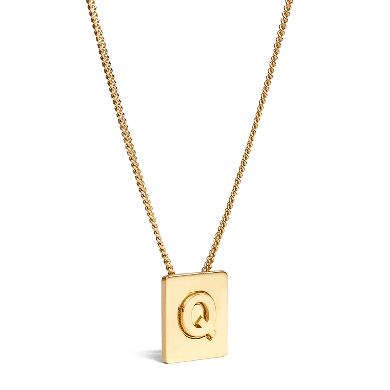 celine/赛琳alphabet金色饰面字母黄铜项链 46n0s6bra.