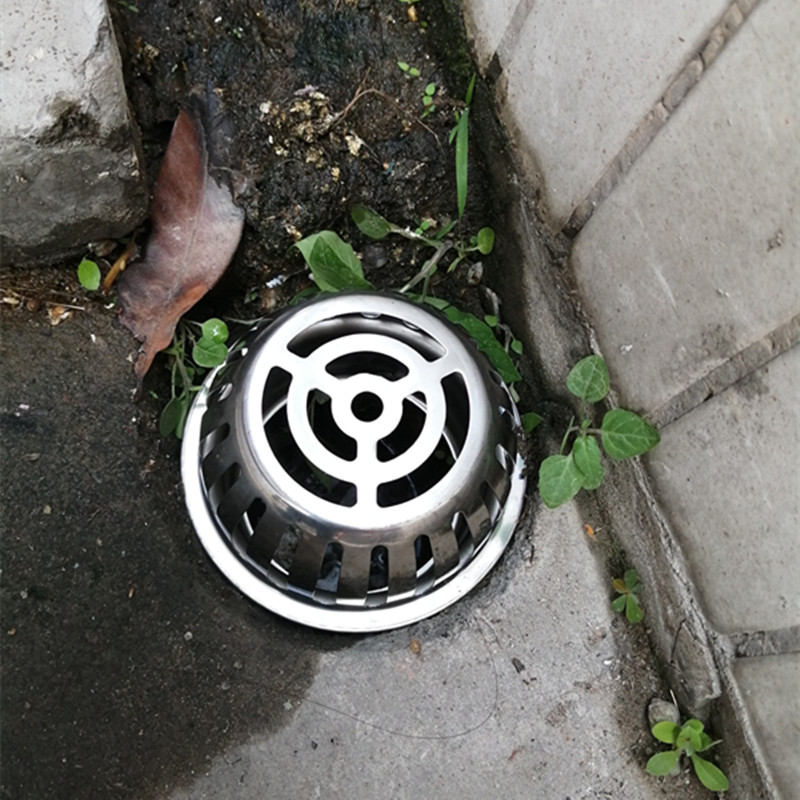 110pvc管隐形地漏不锈钢天沟屋面排水管罩50pvc天面75圆形过滤网p 2寸