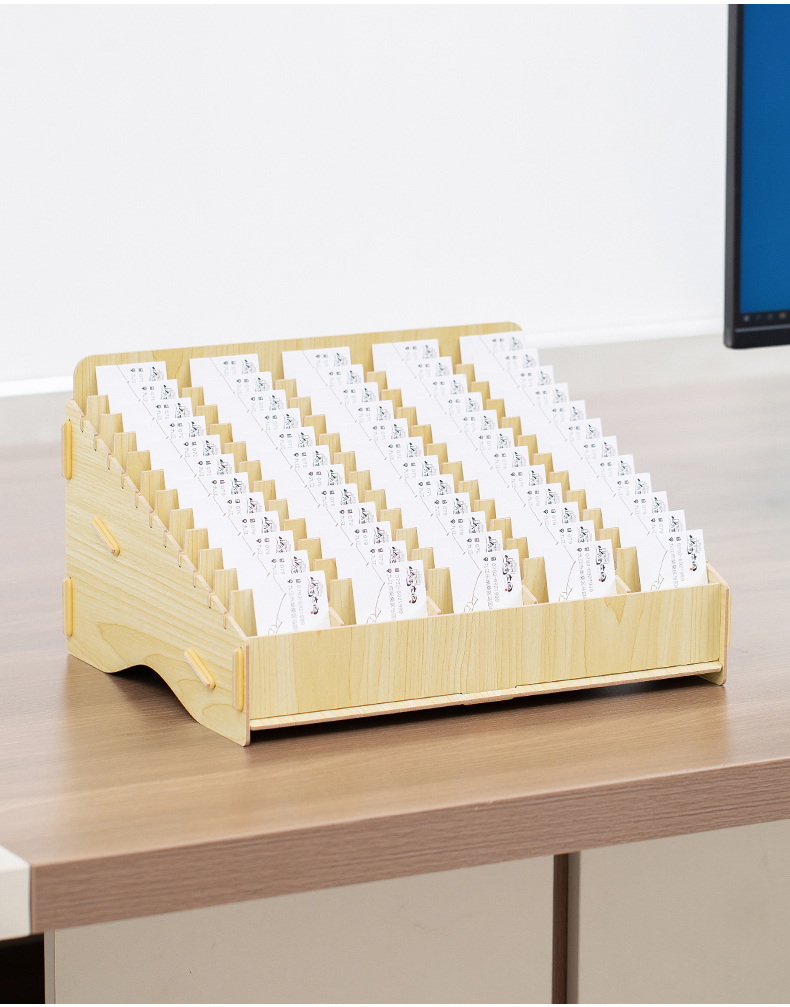 腾亿优品 卡片盒子名片收纳盒大容量多格卡片收纳盒商务酒店门卡收纳