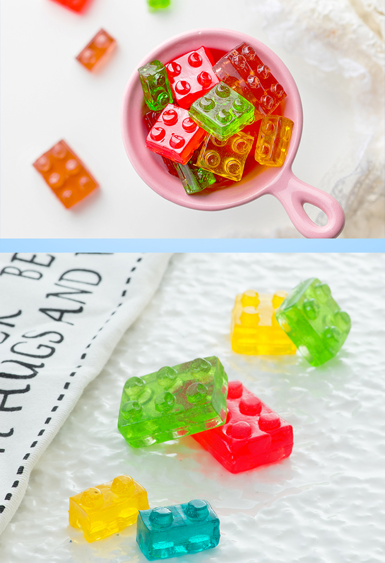 积木果味软糖26g水果味积木橡皮糖儿童益趣休闲qq糖果零食 积木糖30包