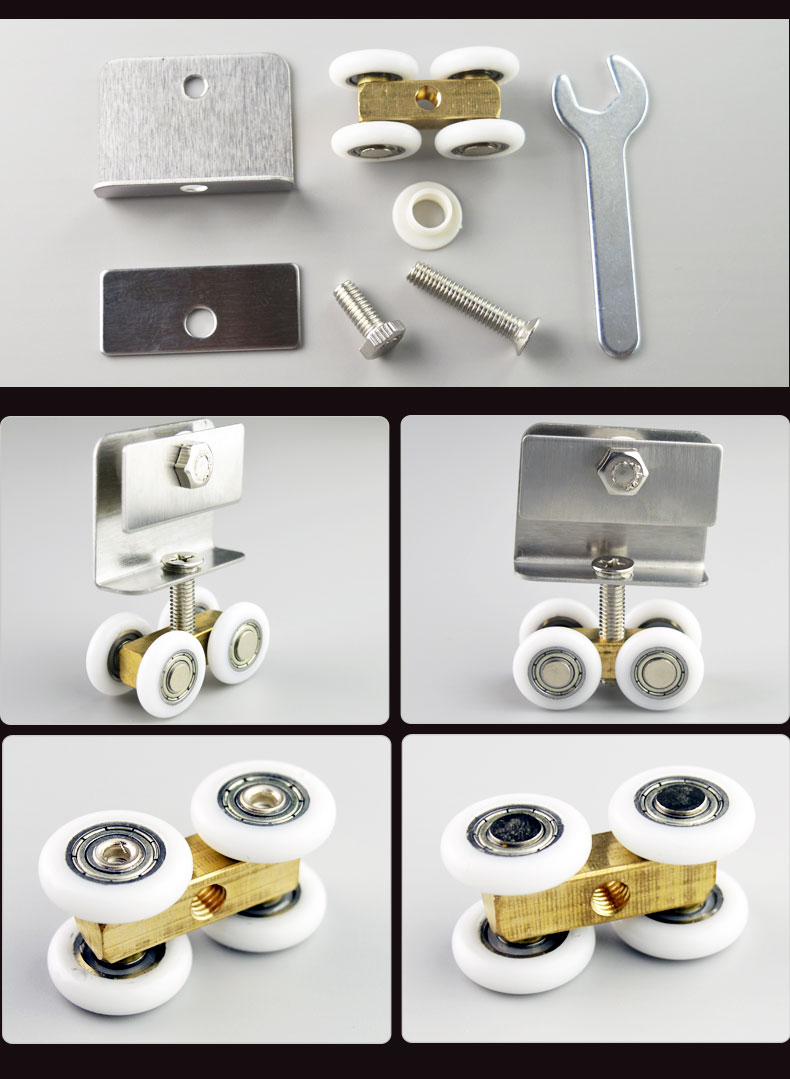 小米mi生态米家通用淋浴房滑轮浴室玻璃门吊轮推拉门滚轮冲淋房轮子走