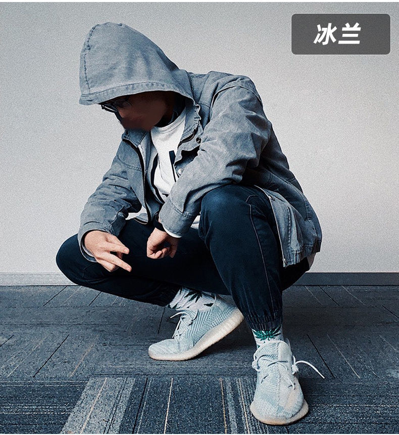 椰子鞋男350满天星真爆天使莆田过毒潮流情侣运动休闲跑步鞋 灰斑马鱼