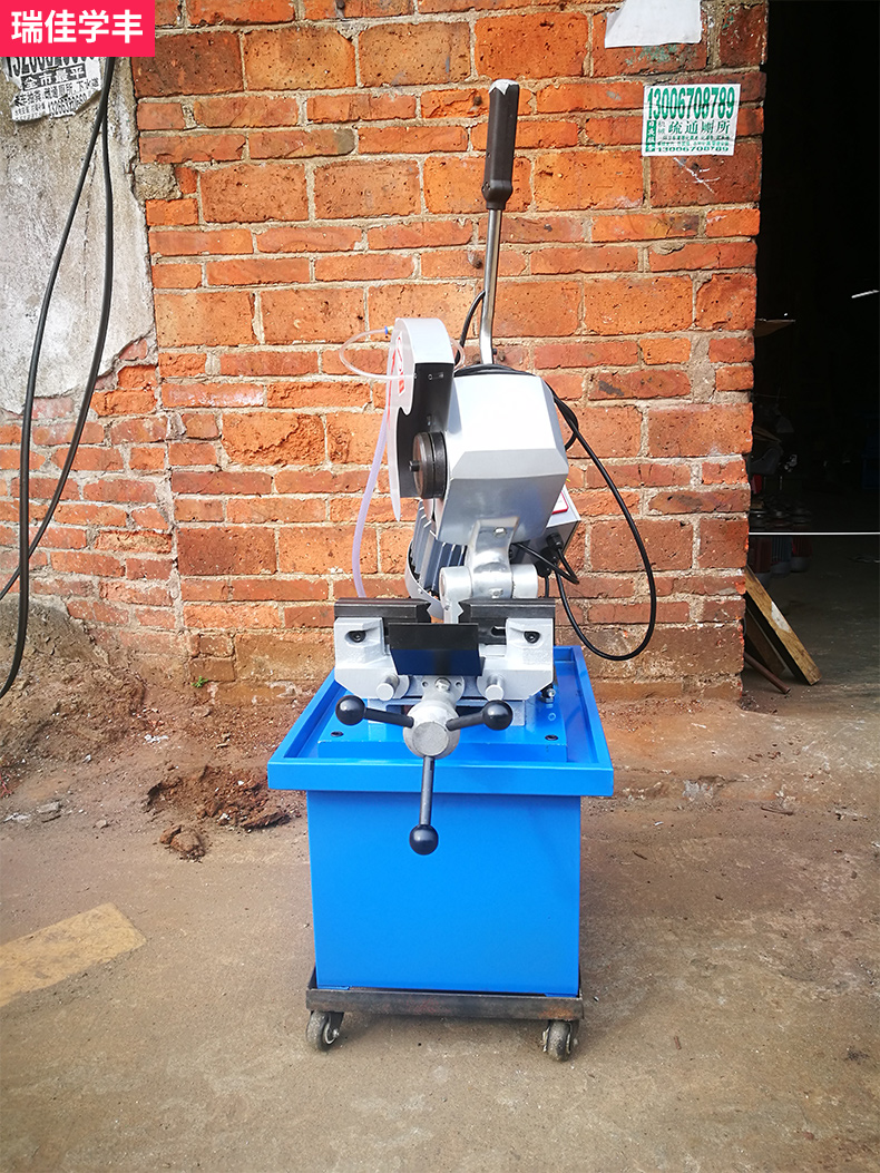 无毛刺45度角切机锯管机气动切管机手动小型切割机自动送料金属圆锯机