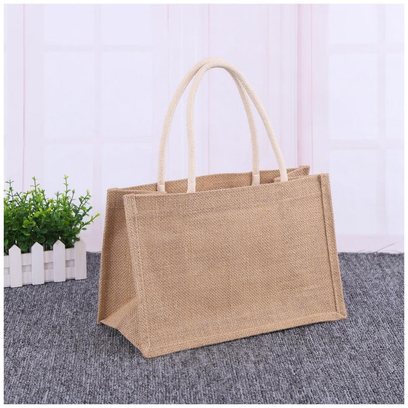 礼品袋子帆布礼袋手提袋大容量可爱简约韩版文艺小清新手提袋麻布袋