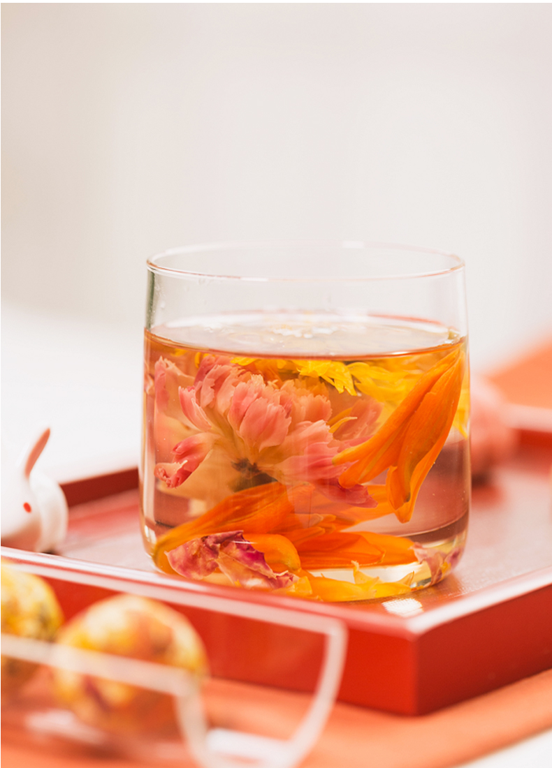 chiqingpai百花球龙珠工艺开花茶百合茉莉玫瑰菊花千日红多种花搭配10