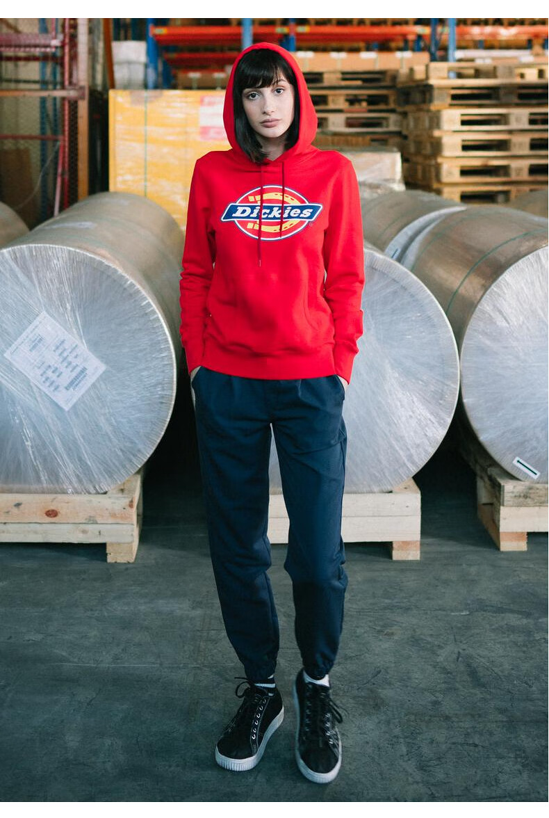 帝客(dickies)dickies卫衣女男连帽外套印花帽衫宽松纯棉纯色迪克斯