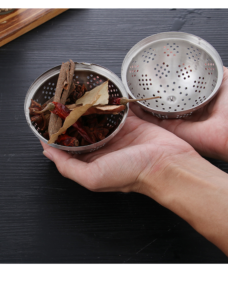 猛仕将调料球不锈钢304调味球泡茶球卤料盒调料包不锈钢卤料包香料滤