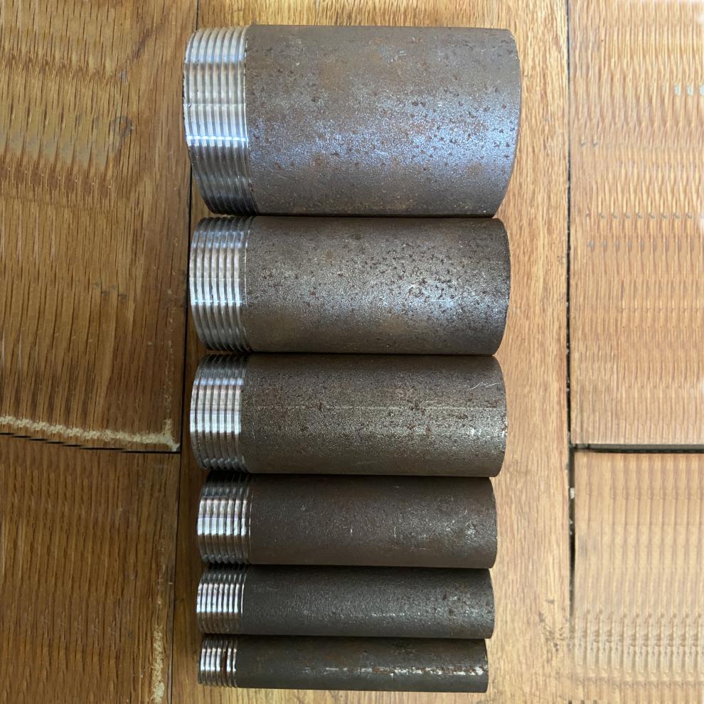 定制适用无缝单头丝管外丝水管接头碳钢加厚焊接专用无缝钢耐压高压管