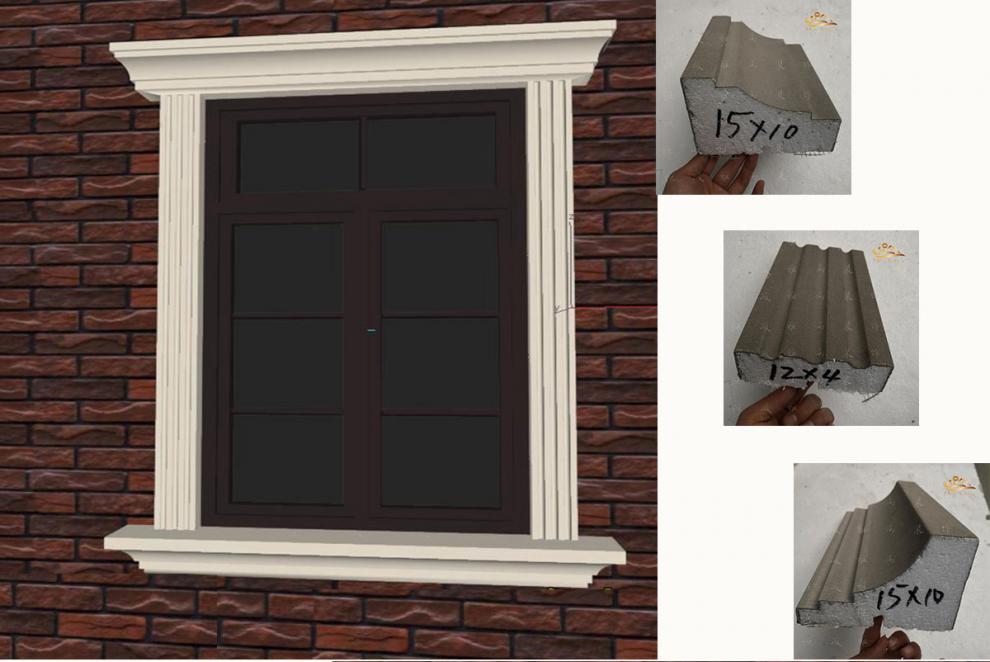 赫亭装饰材料eps泡沫线条合计 别墅外墙装饰 门窗套 腰线沿线造型yuan