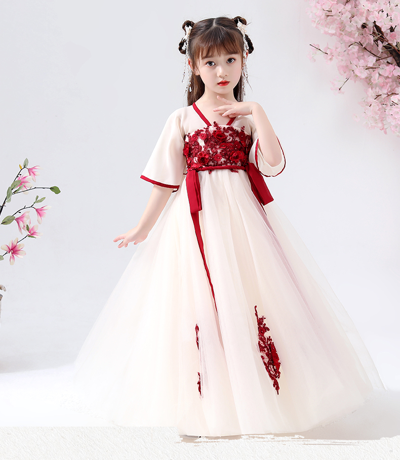 小女孩汉服夏季儿古装童小公主古代仙女衣服装超襦裙古风连衣裙中国风