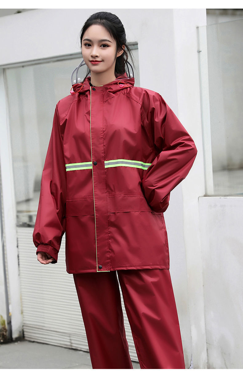 雨衣分体套装男女防暴雨雨衣衣裤大帽檐户外骑行摩托车电动车雨衣连体