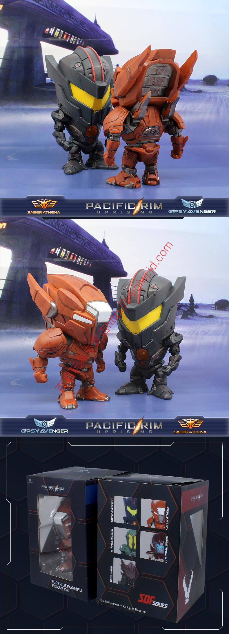 环太平洋2金属色4英寸 复仇流浪者军刀雅典娜怪兽公仔摆件 创意 军刀