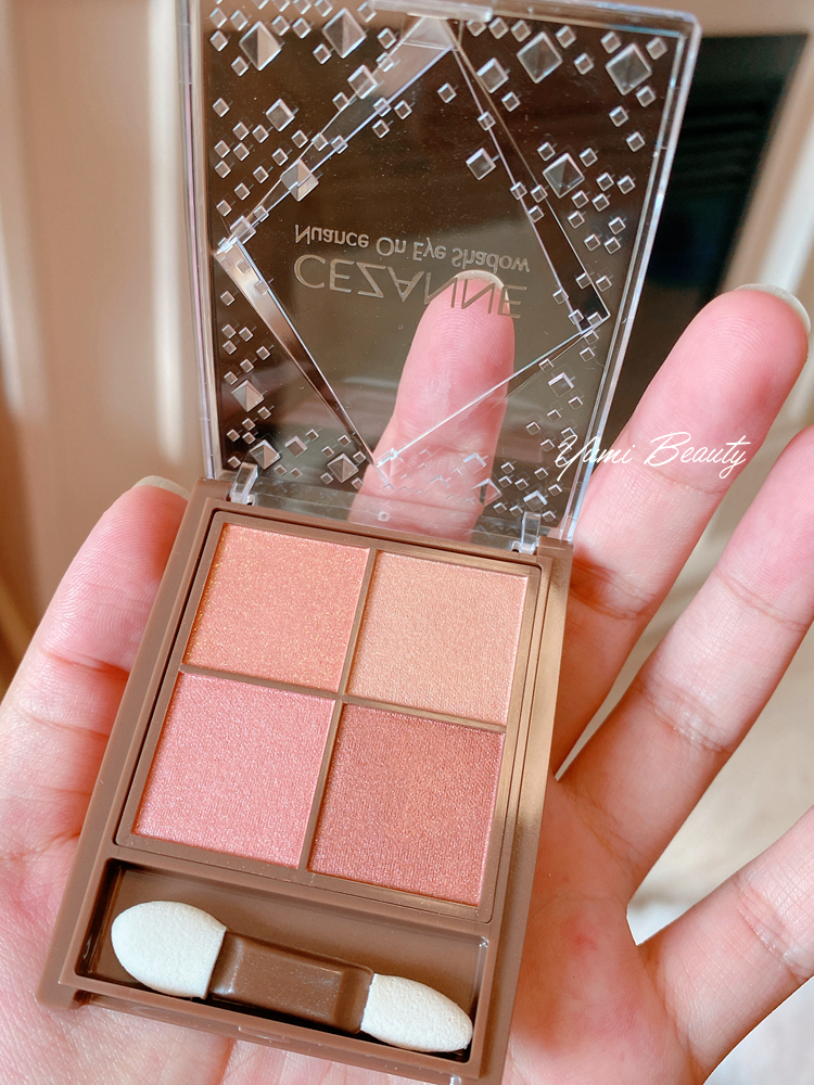 新品发售日本cezanne倩丽2020秋季四色眼影珠光亮片大地色010202玫瑰