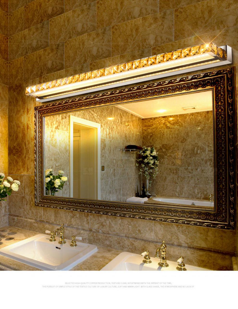 汇朝镜前灯水晶镜前灯欧式led梳妆镜子灯浴室洗手间化妆台灯卫生间