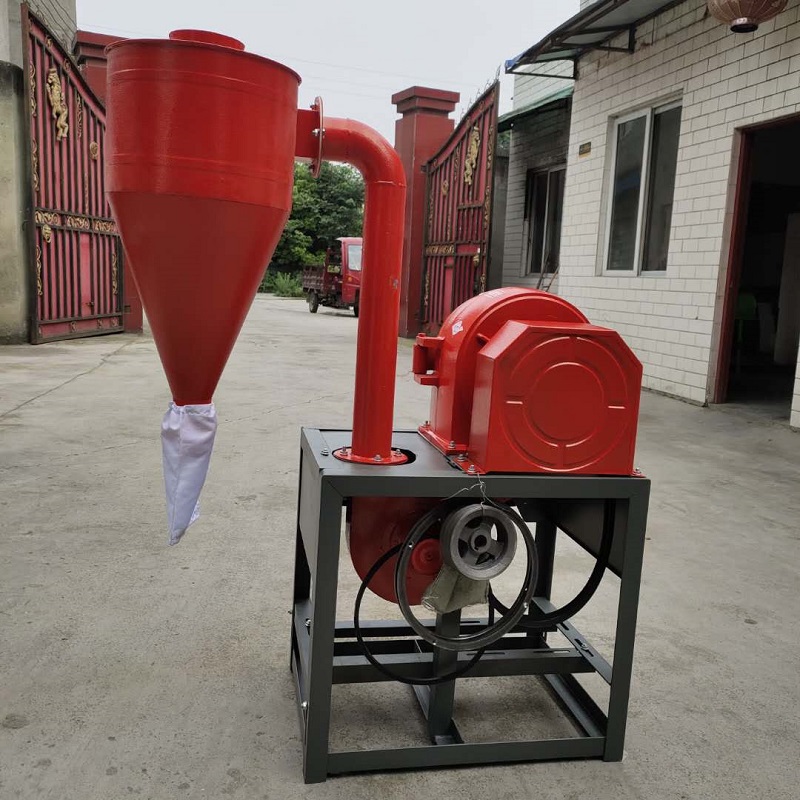 自吸无尘饲料粉碎机小型家用220v玉米粉碎机辣椒中药材细磨粉机全自动