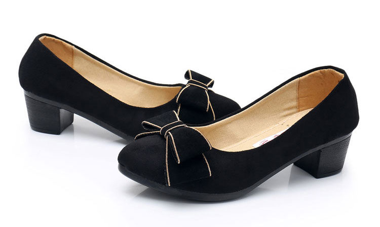 耐特舒老北京布鞋女士新款黑色软底防滑高跟酒店服务员上班工作鞋女粗