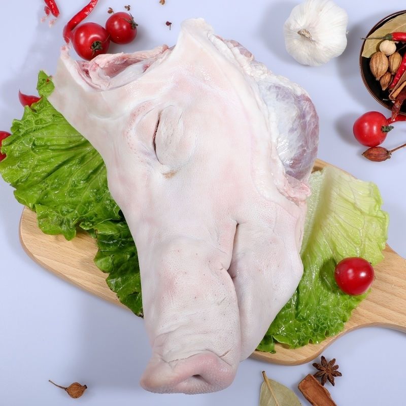 顺丰速运 散养土猪新鲜现杀猪头猪脸带骨带耳朵猪头肉半只猪头 猪头无