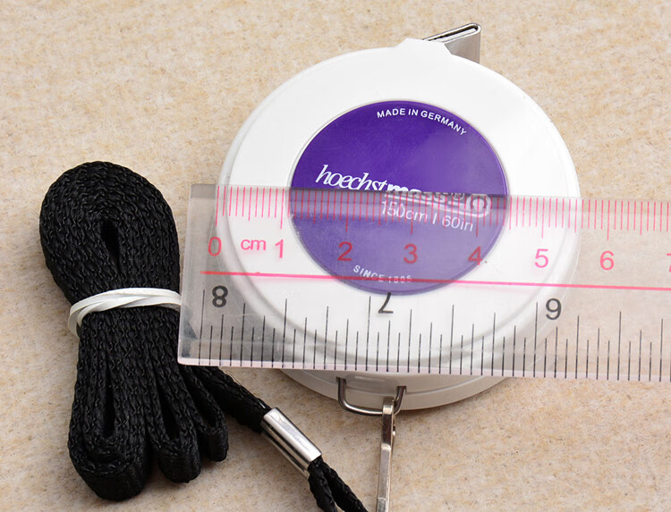 进口家用自动伸缩尺子服装迷你卷尺量腰三围尺衣尺皮尺软尺15米白色绿