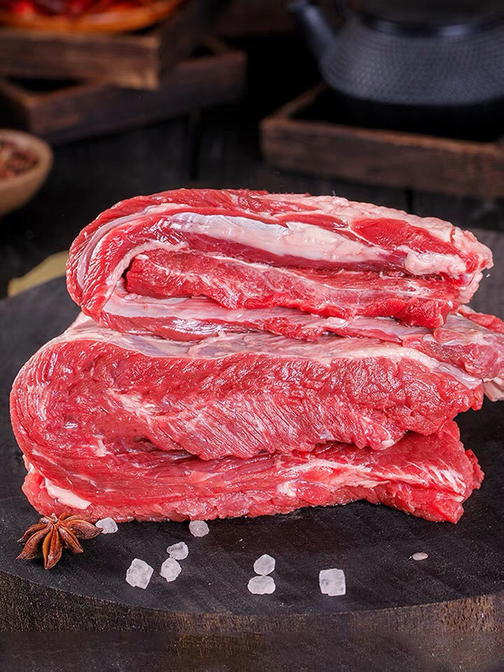 原切牛腩不注水精修牛五花肉生鲜牛肉炒菜食材批发饭店鲜嫩牛腩肉 原