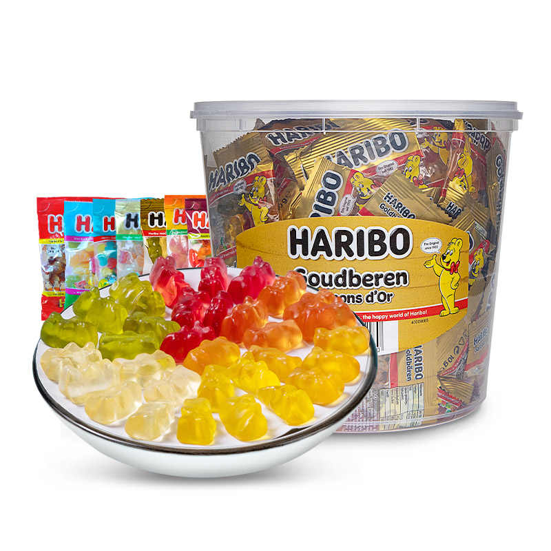 德国进口haribo哈瑞宝金熊软糖qq糖橡皮糖混合糖果果汁糖小熊糖50小袋