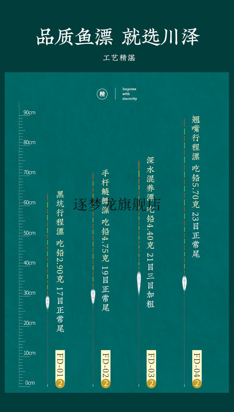 2022新款川泽浮漂套装川泽筏钓浮漂长行程截口翘嘴鲢鳙流氓漂深水湖库