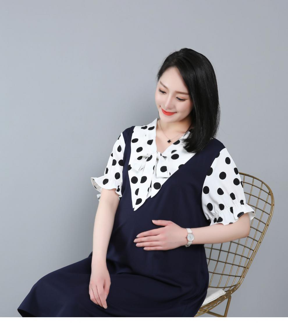 特体肥胖加肥加大码孕妇装夏装200斤连衣裙夏季短袖假两件外穿裙子230