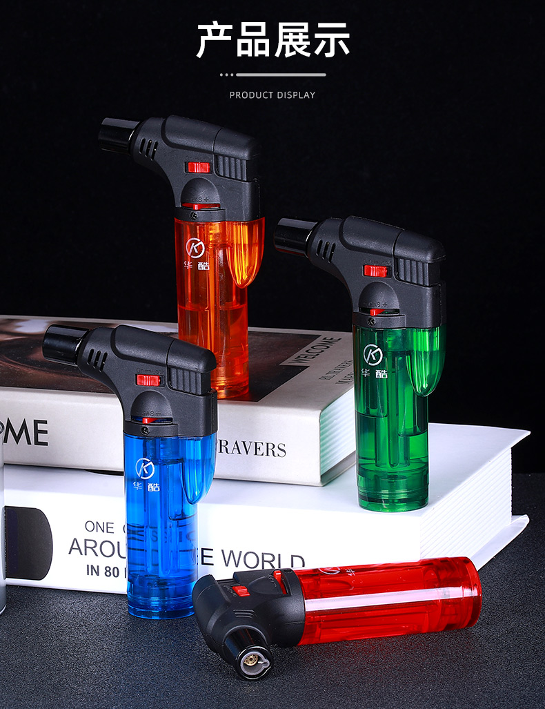 防风打火机高温焊枪喷枪点火器雪茄艾灸专用烧烤点火枪喷直冲充气10支