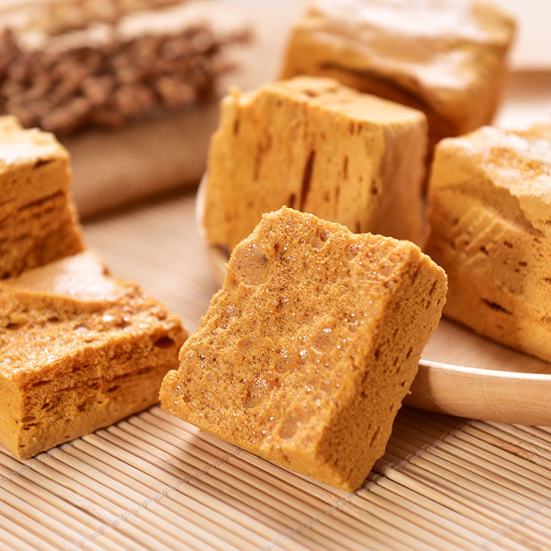 蜂蜜糕蜂窝糖吴记纯手工老式蜂蜜麦芽糖敲糖灶糖叮叮糖蜂蜜糖250g姜味