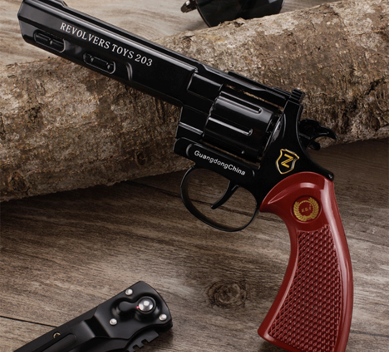 大号全金属侧开左轮砸子炮玩具枪儿童手童抢年经典怀旧砸火左炮轮小孩
