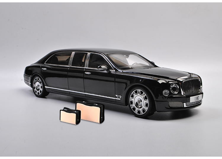 高端宾利慕尚mulsanne似真ar118加长穆尚仿真合金汽车模型黑色百年版