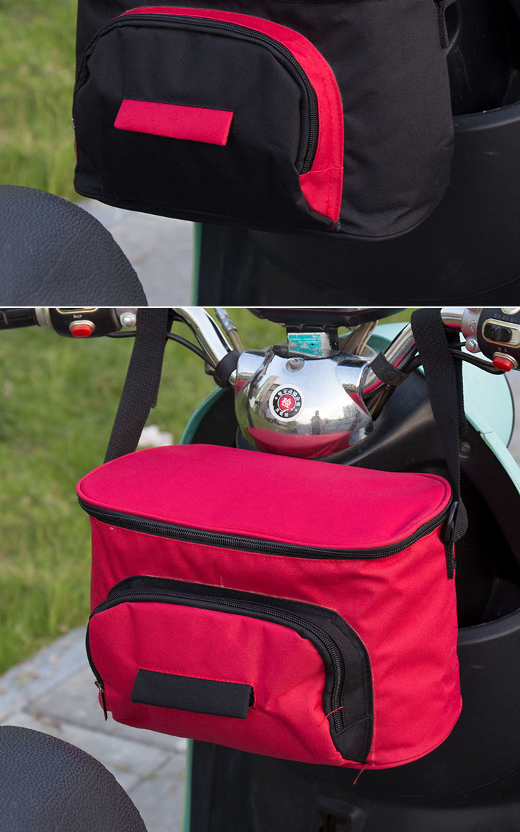 电动车前置袋防雨电瓶车挂包自行车悬挂防水储物袋车头收纳置物袋升级