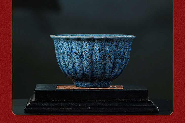 宜兴纯手工天然原矿紫砂天目盏刻字单个茶杯主人杯品茗杯功夫茶具 寒