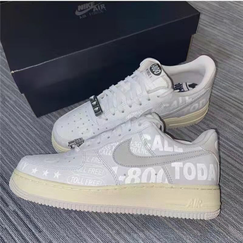 af1空军一号鹿晗同款3m反光1800低帮板鞋男女学生百搭休闲运动鞋 空军