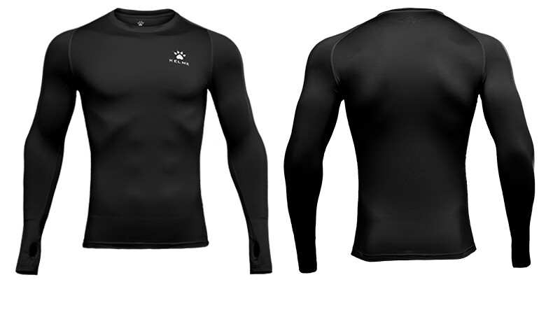 卡尔美紧身衣长袖男高弹压缩运动速干衣足球训练服加绒保暖健身衣