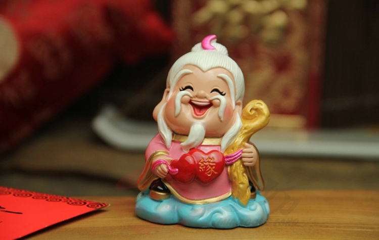 红娘月下老人月老神仙摆件送朋友同事闺蜜求姻缘创意可爱礼物 6cm月老