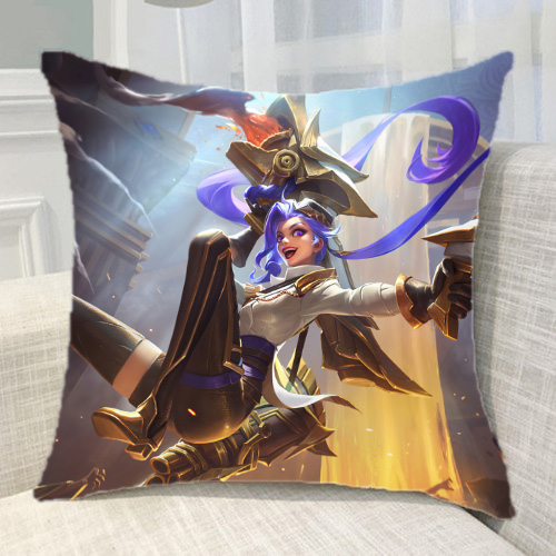 新款金克丝抱枕lol英雄胜利女神金克丝灵罗娃娃格温抱枕沙发汽车靠垫