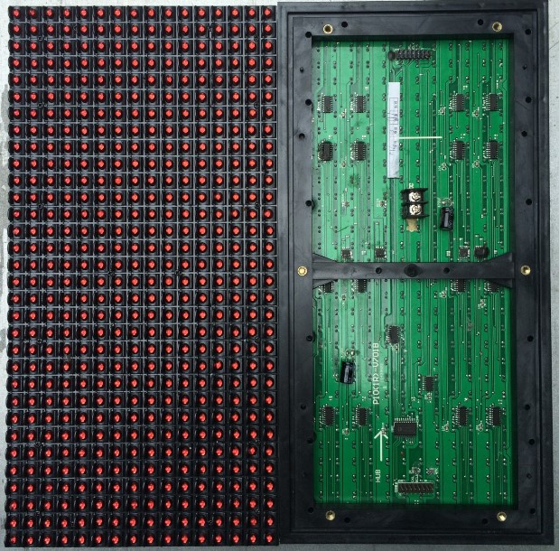 单红户外半户外led单元板模组全亮新面罩 屏幕门头屏显示屏走 室内