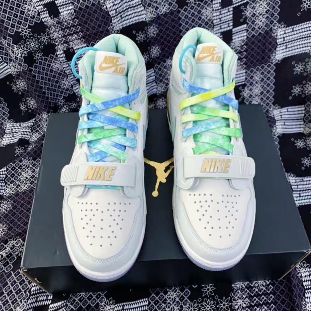 适配aj空中飞人虎年薄荷绿legacy 312 year of the tiger拼色鞋带 白