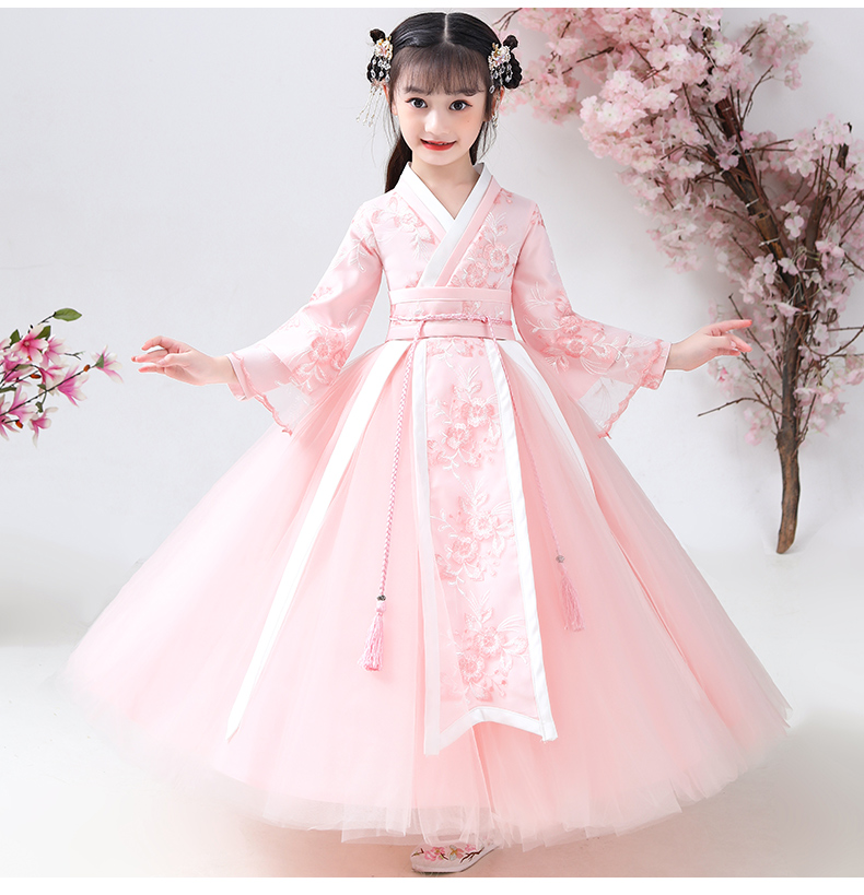 小女孩汉服夏季儿古装童小公主古代仙女衣服装超仙裙子襦裙中国风唐装