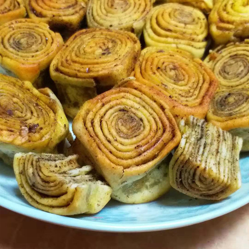 甘肃民勤特产灶卷迷你胡麻盐卷卷烤花卷健康休闲小吃35个3斤110个左右